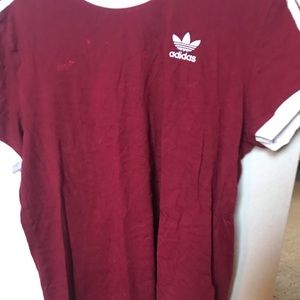 Maroon Adidas Tee
